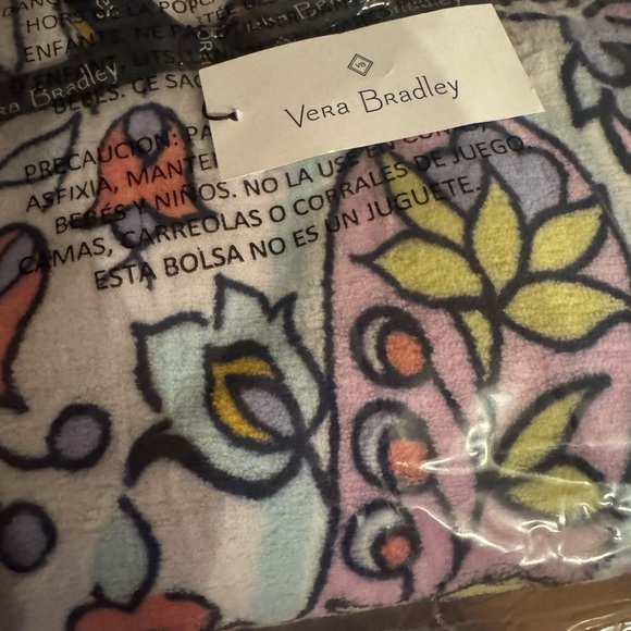 Vera Bradley Pastel Floral Throw Blanket-NWT-Large - Picture 4 of 4